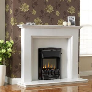 The Manhattan Stone Fire Surround in white colour, made in Micro Marble material.