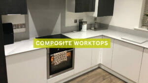 Composite Worktops in modern white styling